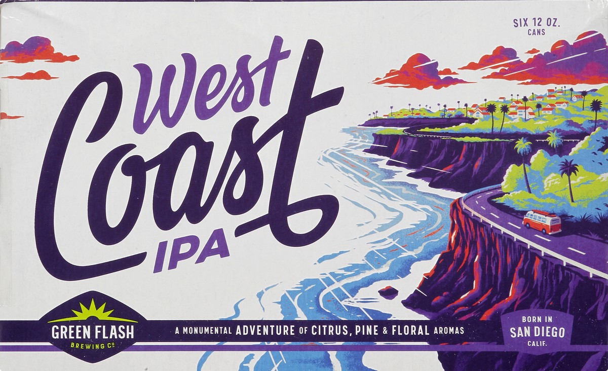 slide 2 of 9, Green Flash Brewing Co. West Coast Beer 6 ea, 6 ct; 12 oz
