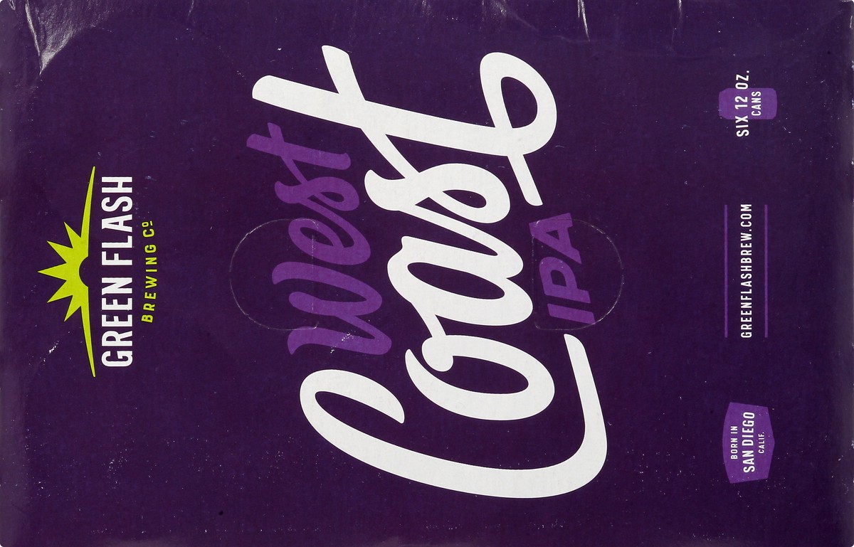 slide 9 of 9, Green Flash Brewing Co. West Coast Beer 6 ea, 6 ct; 12 oz