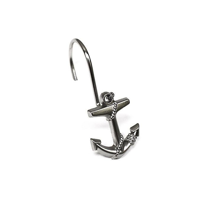 slide 1 of 1, Lamont Home Anchor Shower Curtain Hooks, 12 ct