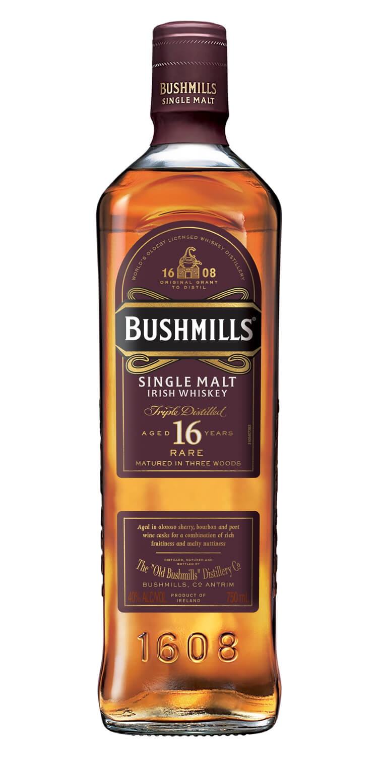 slide 1 of 2, Bushmills Aged 16 Years Single Malt Irish Whiskey, 750 ml