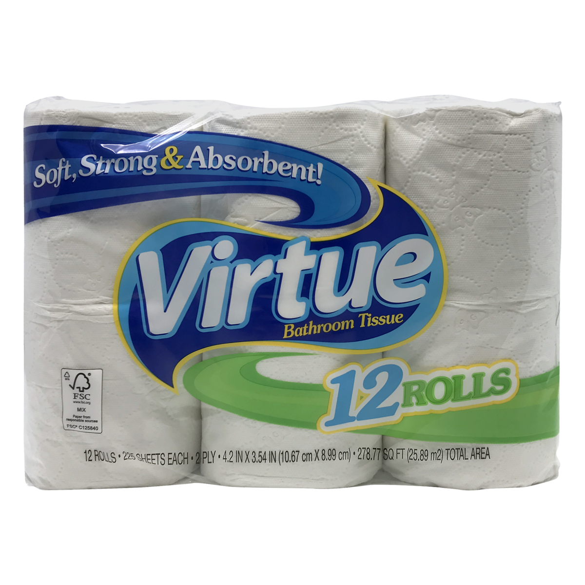 slide 1 of 1, Virtue Cider Regular 2-Ply Bath Tissue, 12 ct