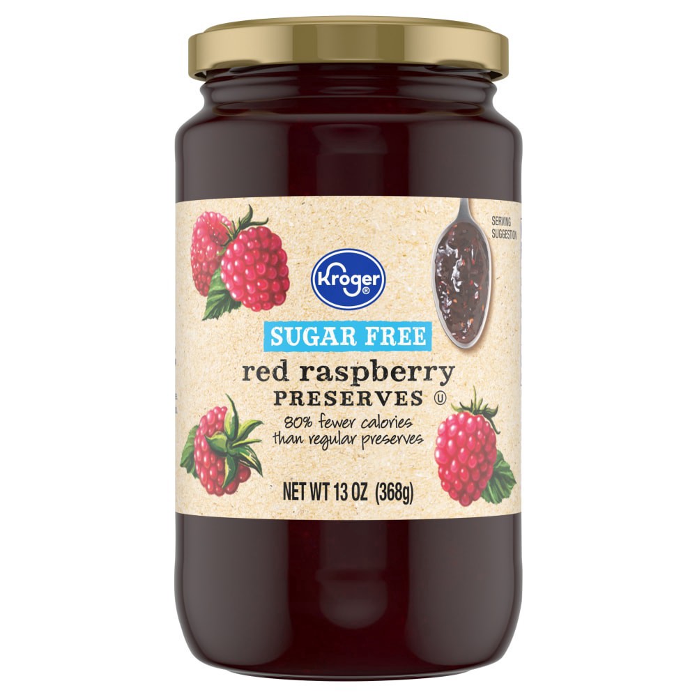 slide 1 of 1, Kroger® Raspberry Preserves Sugar Free, 13 oz