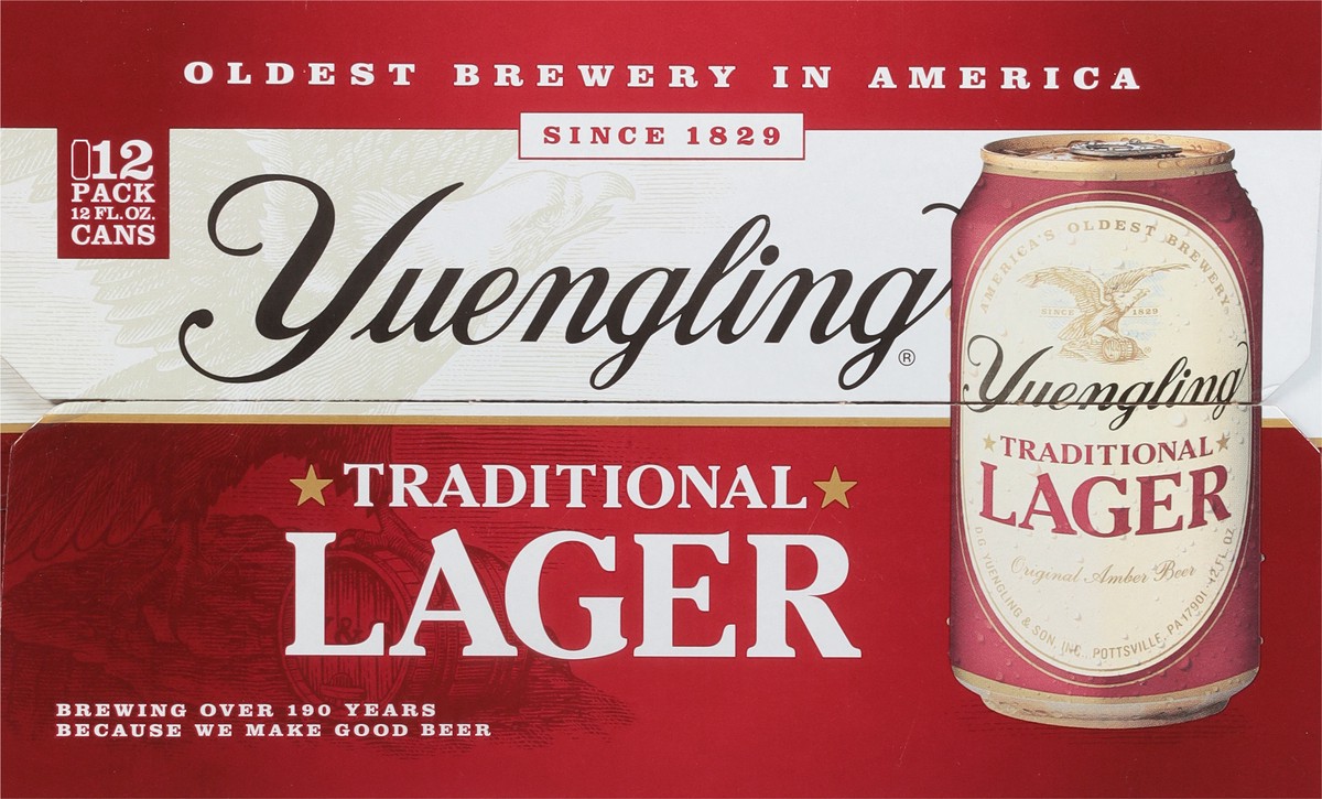 slide 8 of 9, Yuengling Traditional Lager Beer 12 - 12 fl oz Cans, 12 ct; 12 oz