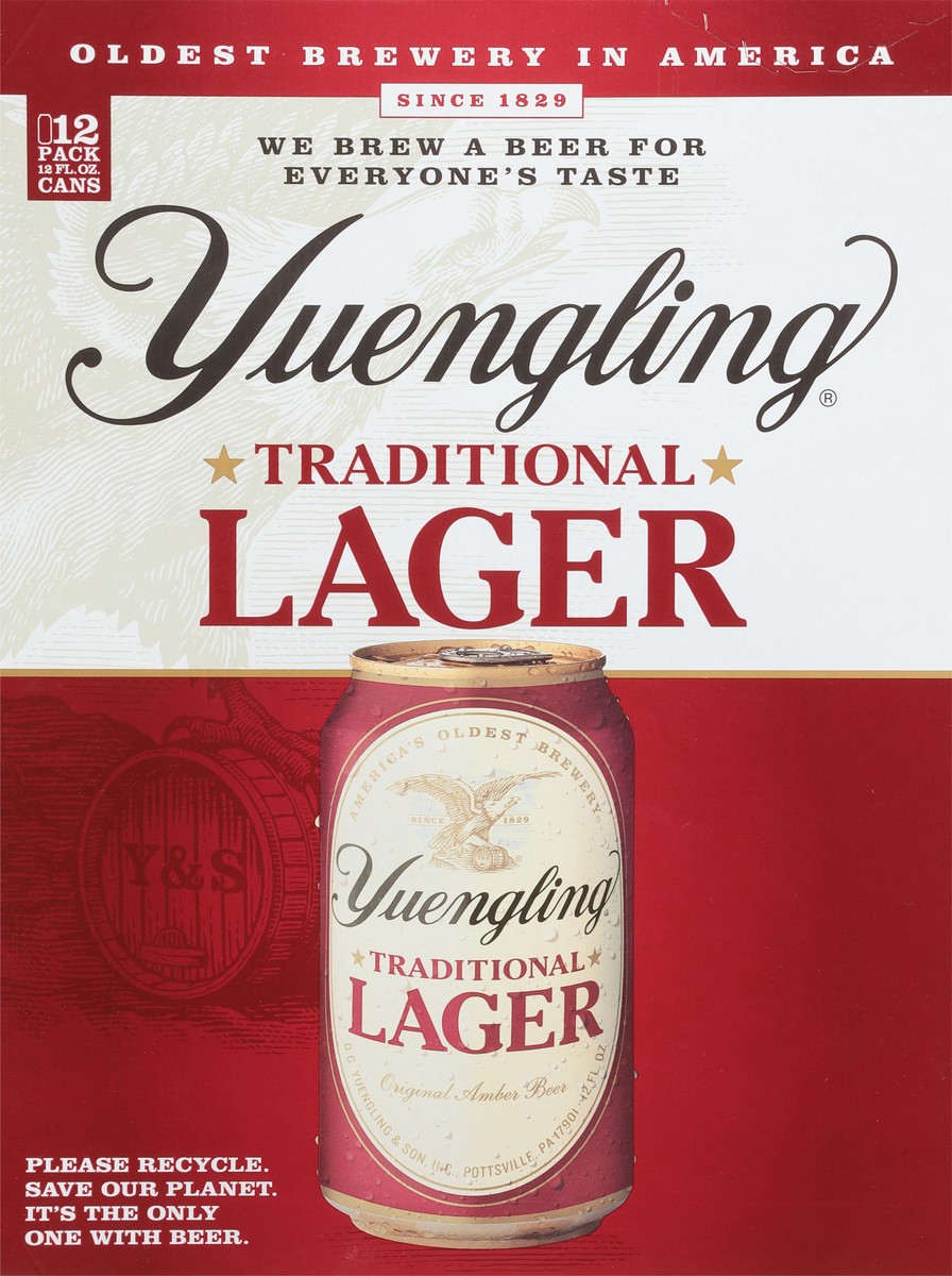 slide 4 of 9, Yuengling Traditional Lager Beer 12 - 12 fl oz Cans, 12 ct; 12 oz