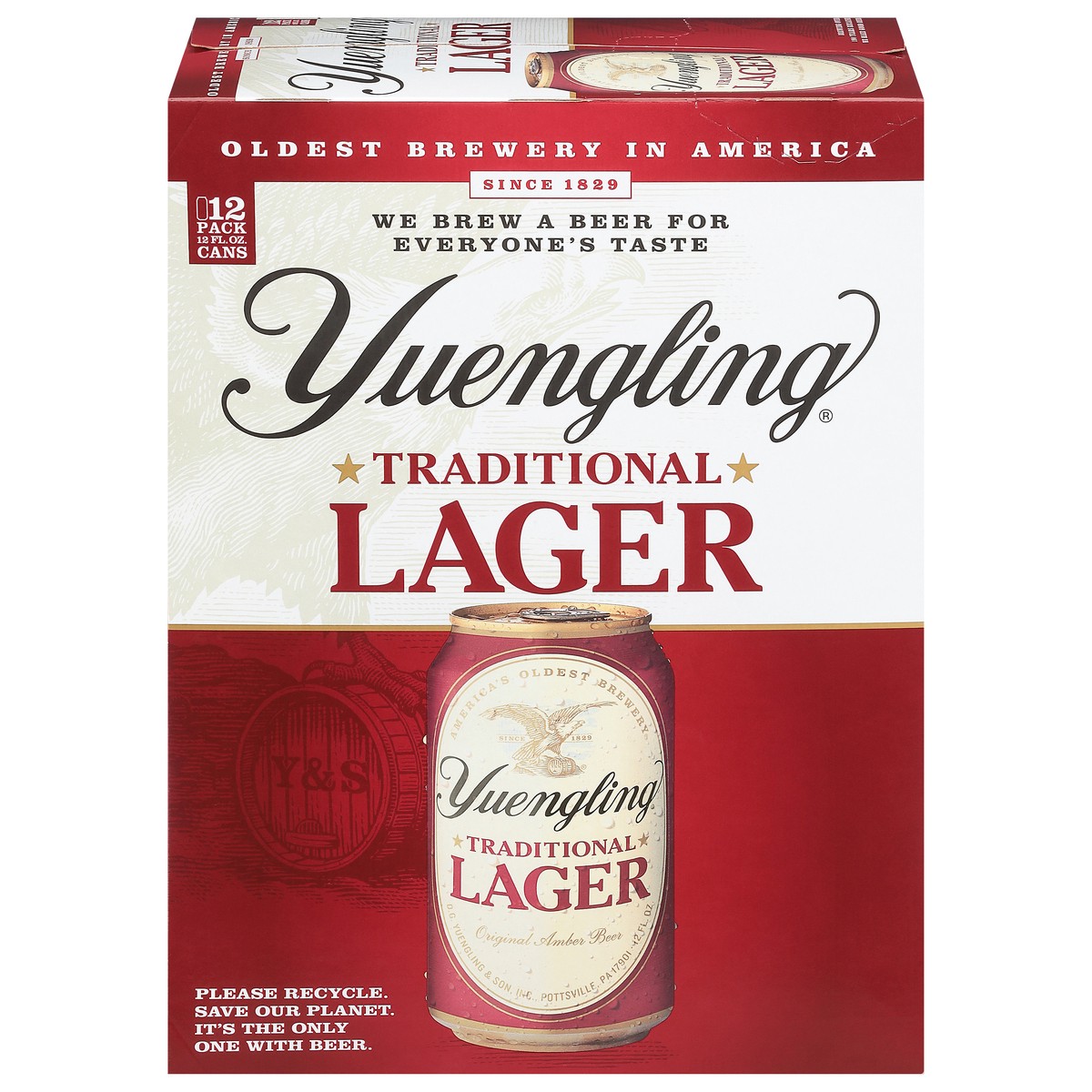 slide 1 of 9, Yuengling Traditional Lager Beer 12 - 12 fl oz Cans, 12 ct; 12 oz