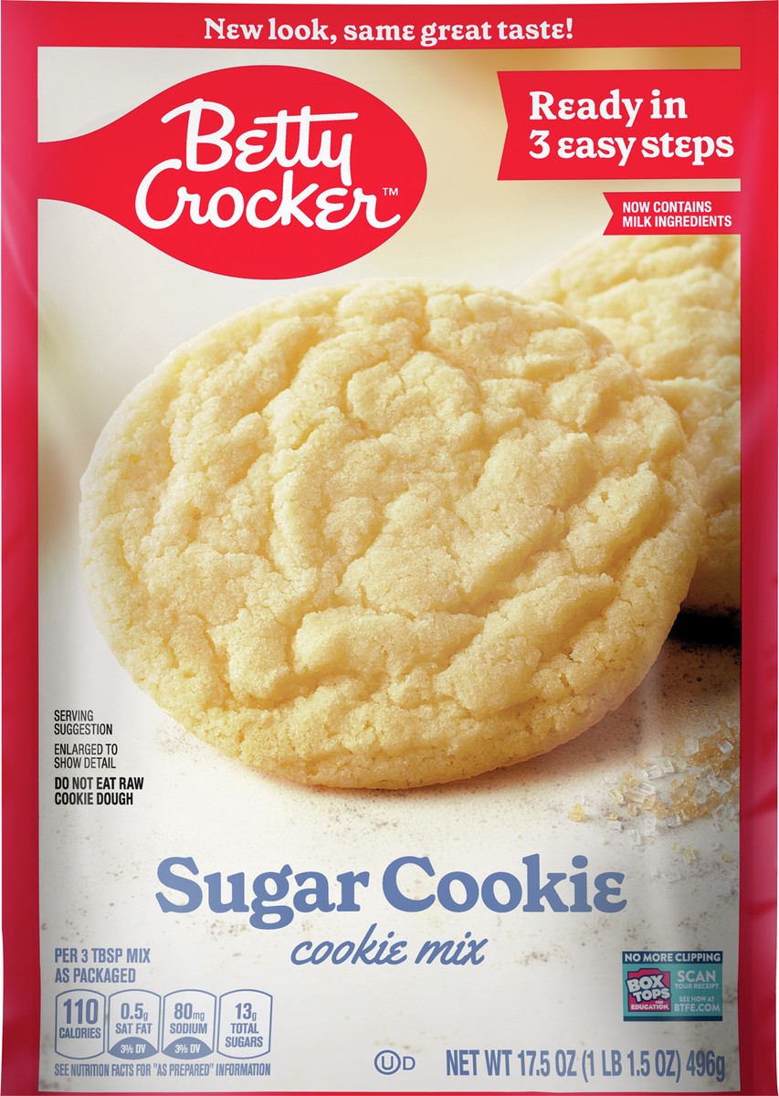 slide 6 of 9, Betty Crocker Sugar Cookies, Cookie Baking Mix, 17.5 oz, 17.5 oz