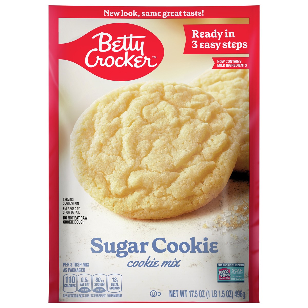 slide 1 of 9, Betty Crocker Sugar Cookies, Cookie Baking Mix, 17.5 oz, 17.5 oz