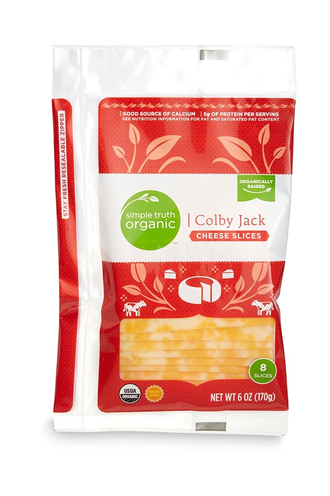 slide 1 of 1, Simple Truth Organic Colby Jack Cheese Slices, 6 oz