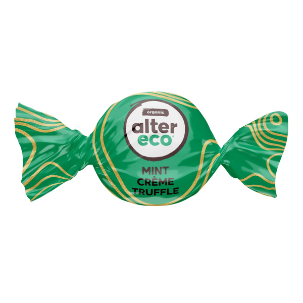 slide 1 of 1, Alter Eco Organic Dark Chocolate Mint Creme Truffle Single, 1 oz