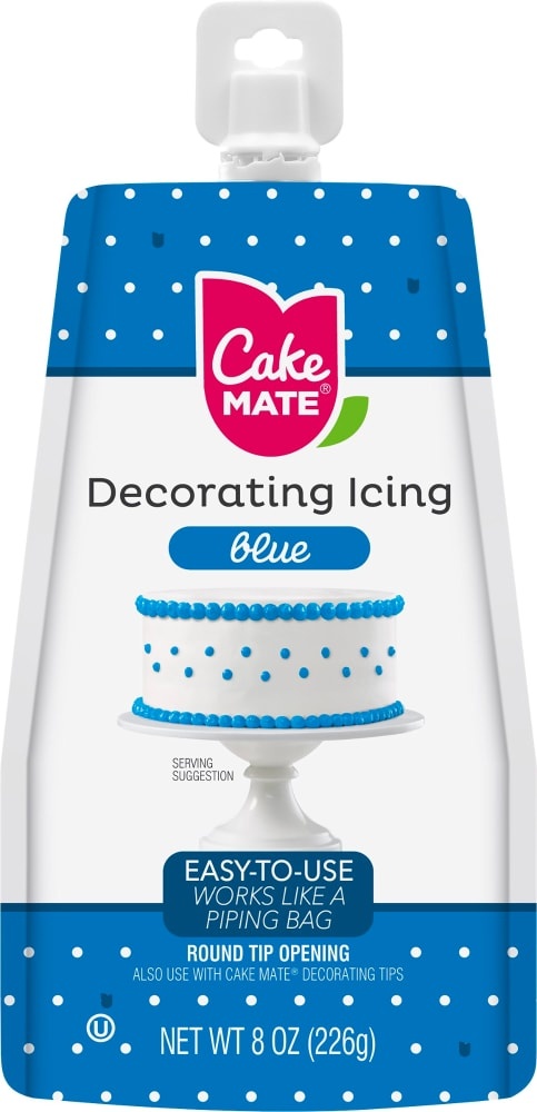 slide 1 of 1, Cake Mate Blue Decorating Icing, 8 oz