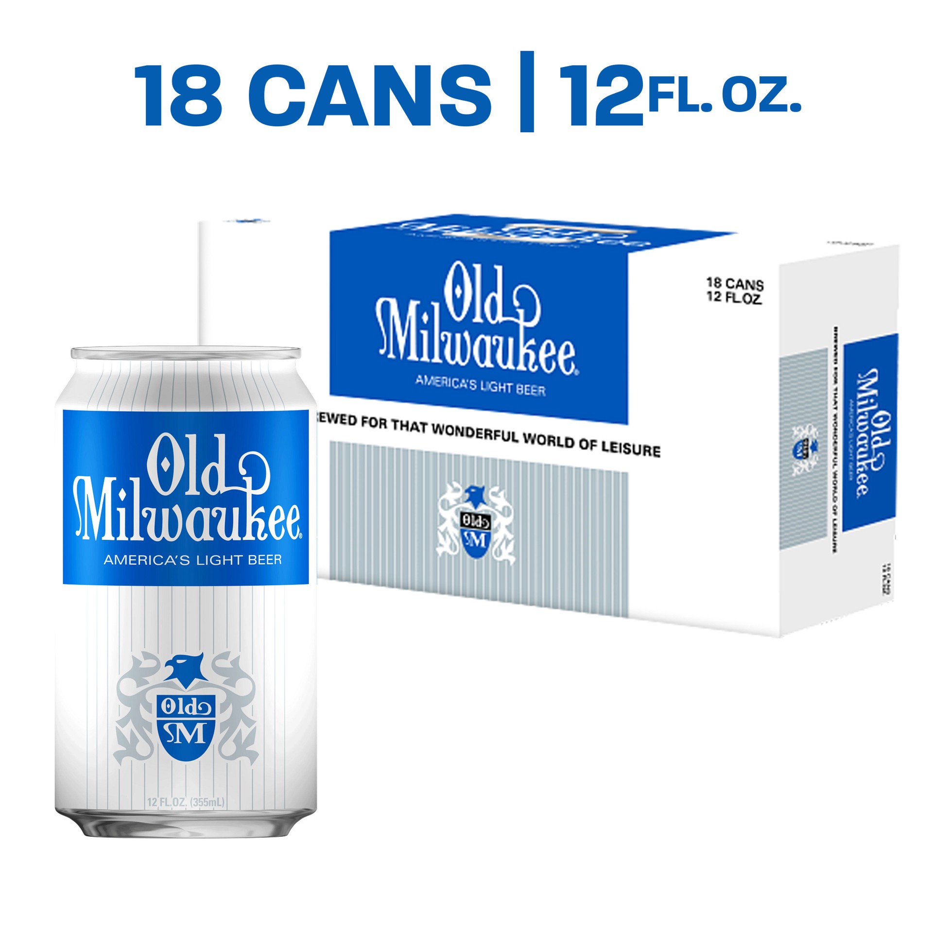 slide 2 of 5, Pabst Old Milwaukee Light Beer, 18 pack, 12 fl oz Aluminum Cans, 3.9% ABV, Domestic Lager, 18 ct; 12 fl oz