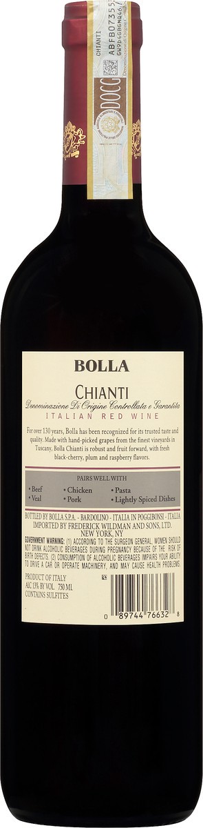 slide 2 of 6, Bolla Chianti Italian Red Wine, 750 ml