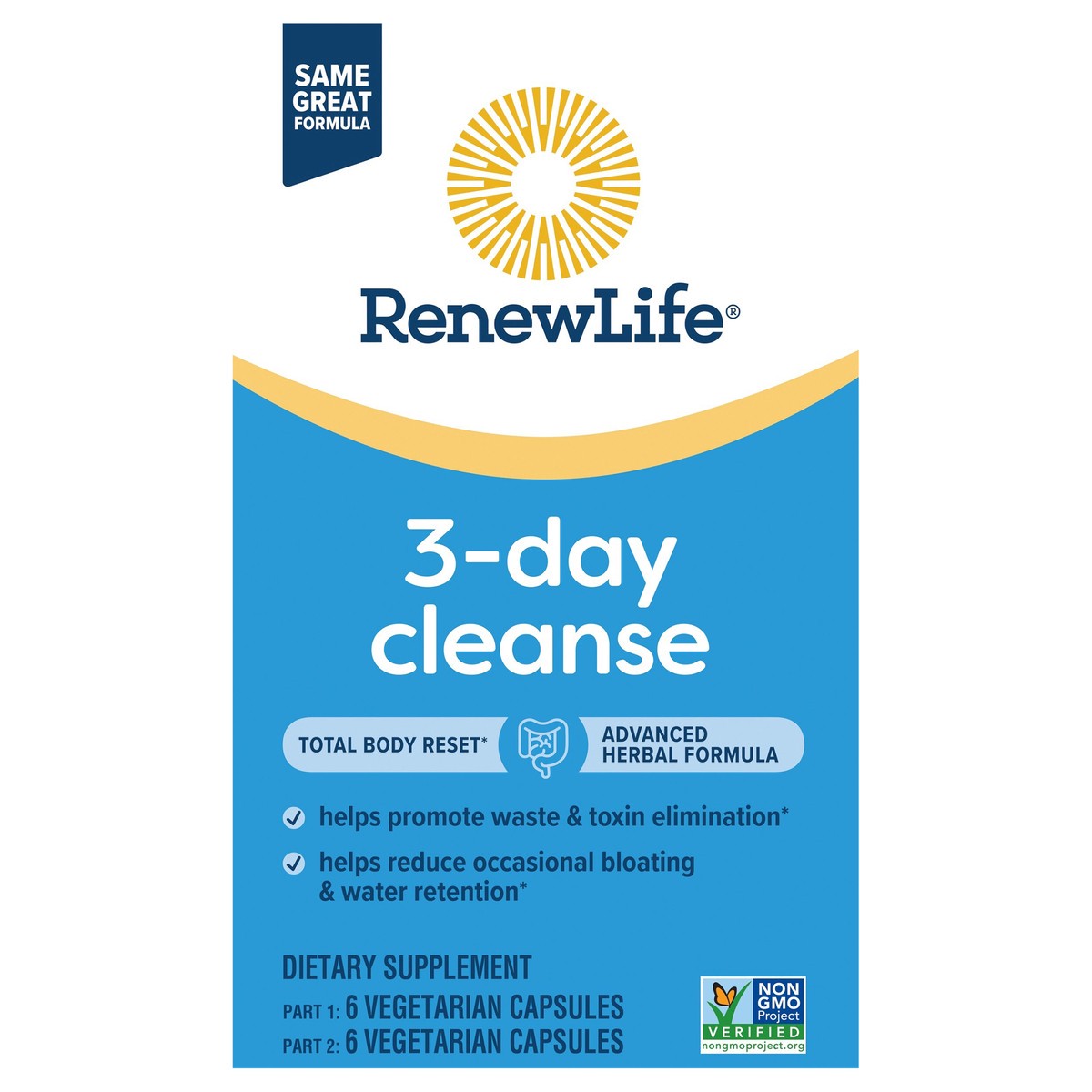 slide 1 of 8, Renew Life -Day Cleanse Total Body Reset -Part Detox Cleanse Supplement, 12 ct