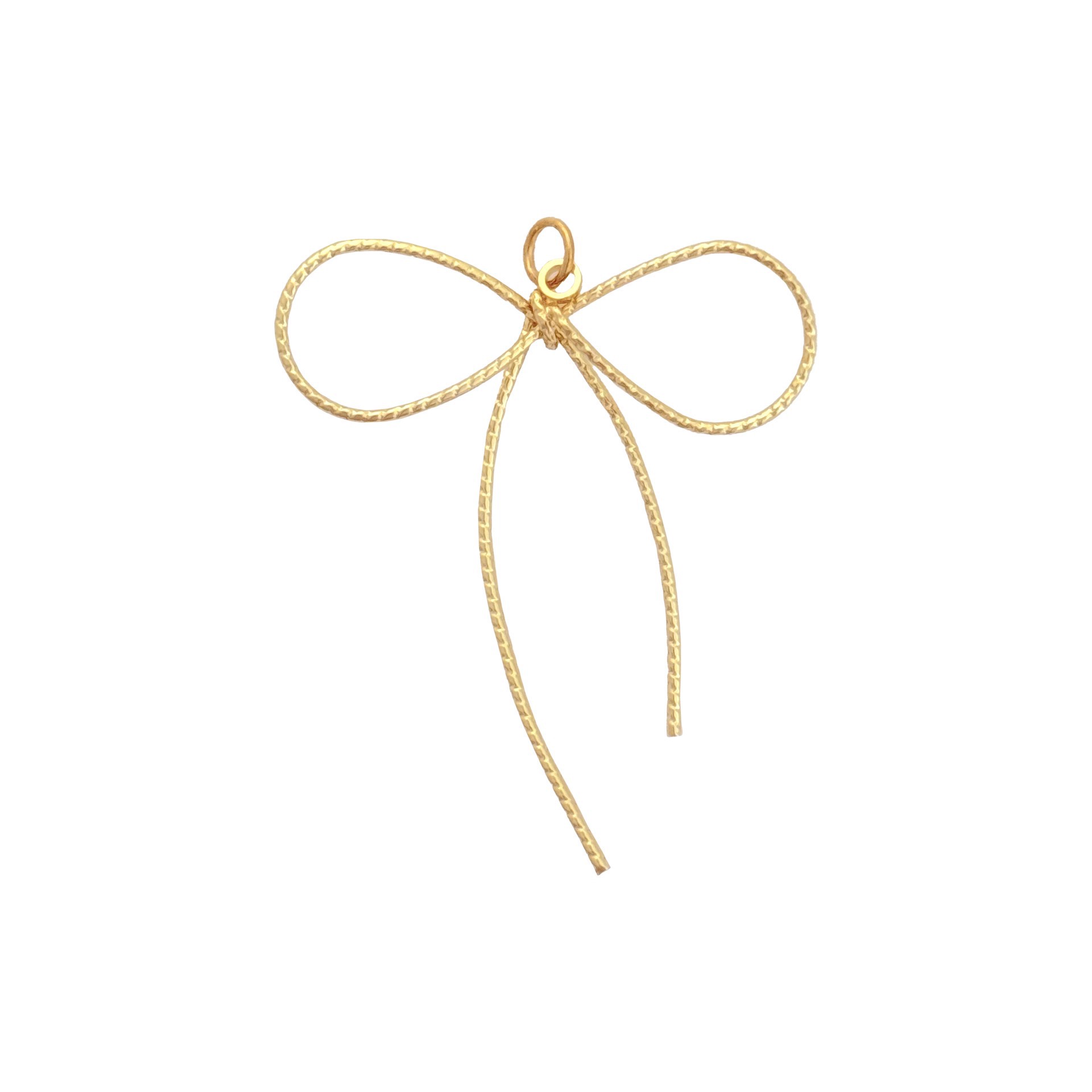 slide 2 of 3, Blue Moon Studio Gold-Colored Bow Charm, 36mm x 43mm