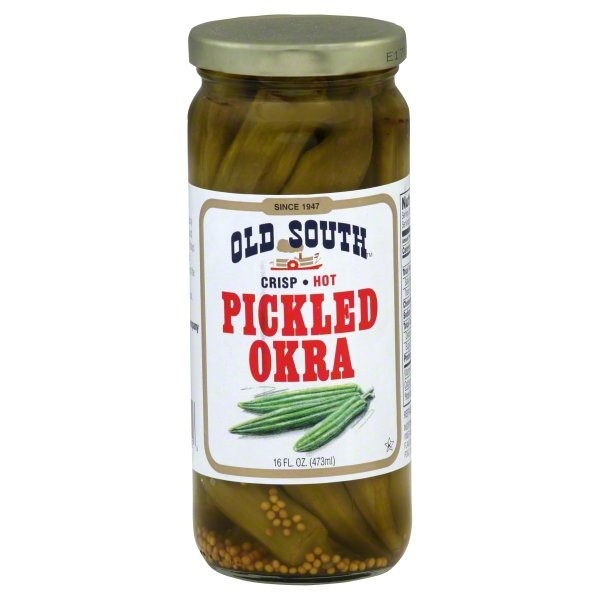 slide 1 of 1, Old South Hot Pickled Okra, 16 oz