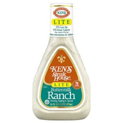 Ken's Steak House Lite Buttermilk Ranch Dressing, Topping & Spread 16 fl oz