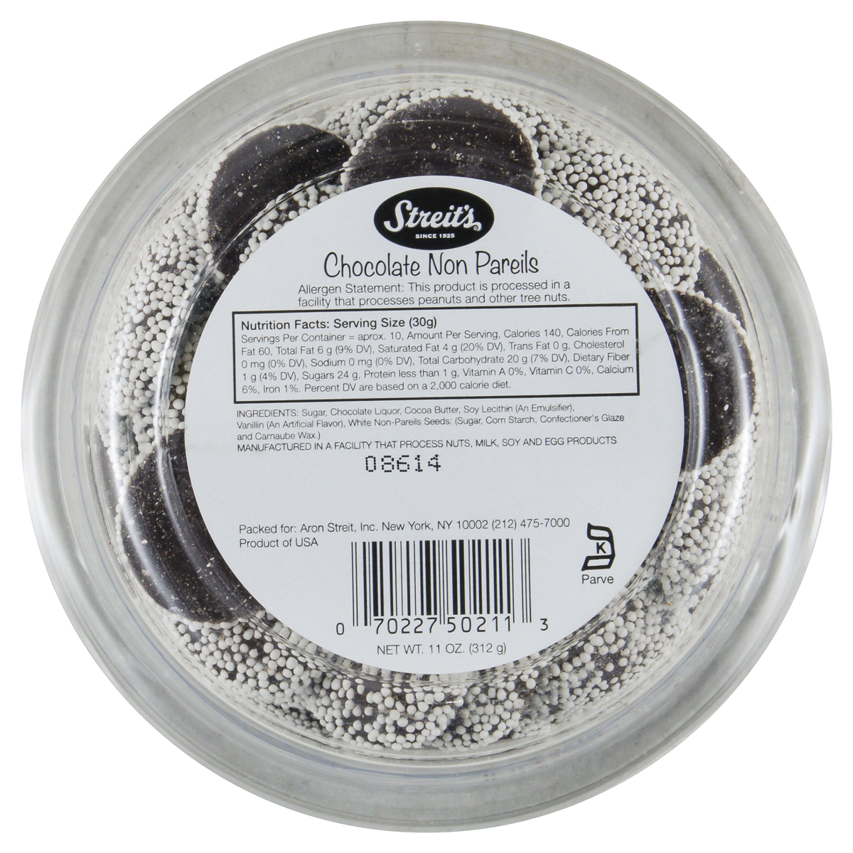 slide 3 of 6, Streit's Chocolate Non Pareils 11 oz, 11 oz