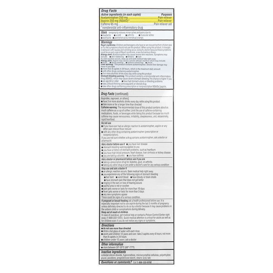 slide 2 of 5, Walgreens Extra Strength Headache Relief Caplets, 250 ct