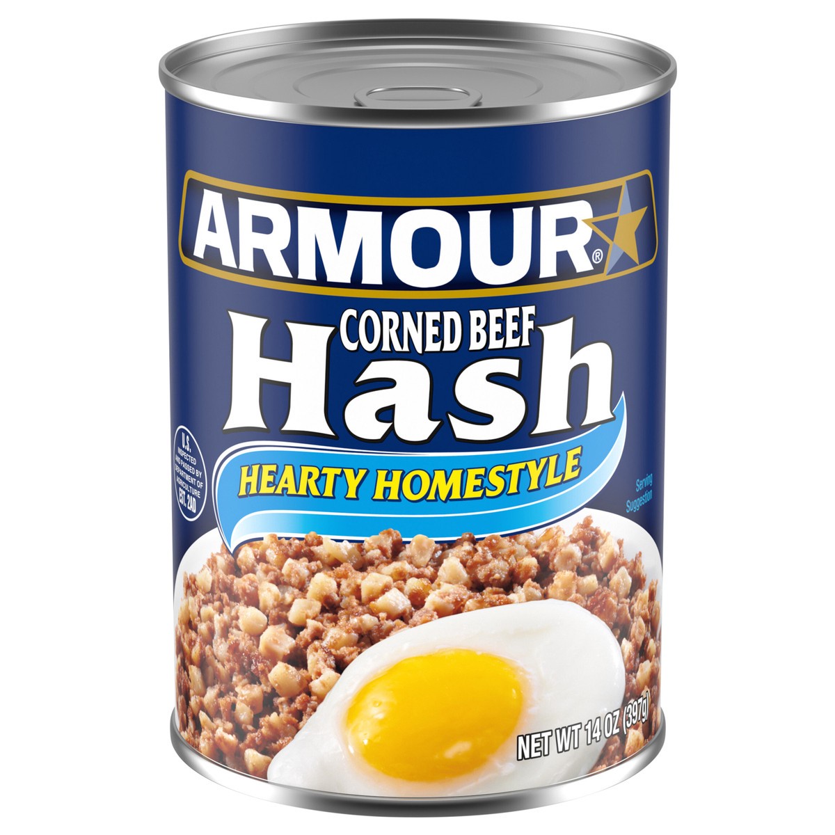 slide 1 of 2, Armour Corned Beef Hash, 16g Protein Per Serving, 14 oz Can, 14 oz