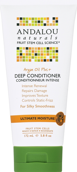 slide 1 of 1, Andalou Naturals Deep Conditioner, Argan Oil Plus +, Ultimate Moisture, 5.8 oz