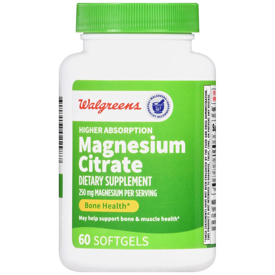 slide 4 of 5, Walgreens Higher Absorption Magnesium Citrate 250mg, 60 ct