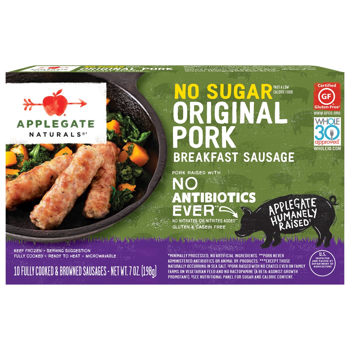 slide 4 of 7, Applegate Breakfast Sausage, 7 oz