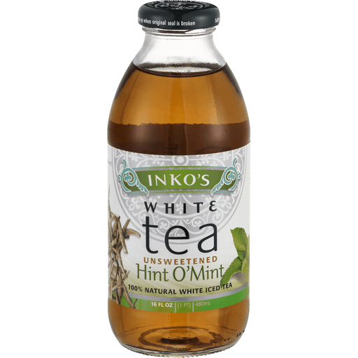 slide 3 of 8, Inko's Ready To Drink Unsweet Mint White Tea, 16 oz