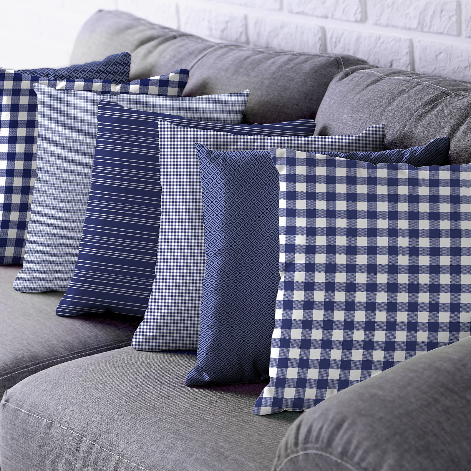 slide 2 of 4, Navy & White Striped Cotton Fabric Bundle By Loops & Threads, 1 yd