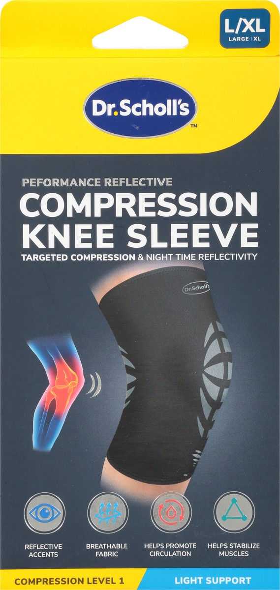 slide 11 of 12, Dr. Scholl's Compression Knee Sleeve L/XL 1 ea, 1 ct