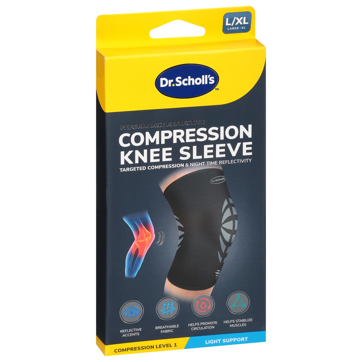 slide 4 of 12, Dr. Scholl's Compression Knee Sleeve L/XL 1 ea, 1 ct
