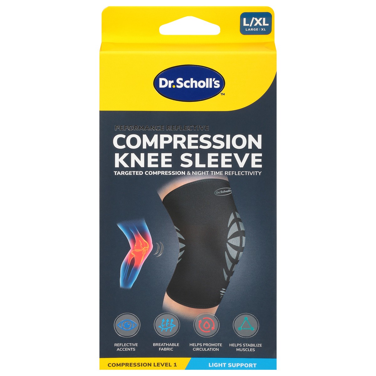 slide 9 of 12, Dr. Scholl's Compression Knee Sleeve L/XL 1 ea, 1 ct