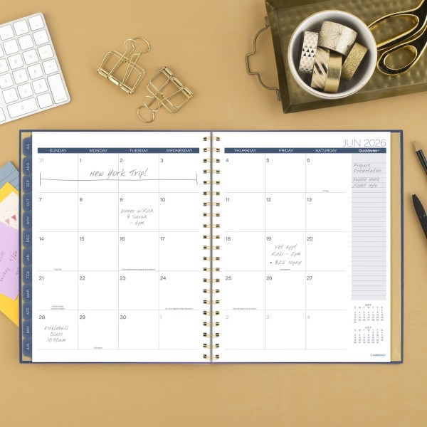 slide 6 of 10, Cambridge® Solstice Academic 2025-2026 Weekly Monthly Planner, Large, 8 1/2"" x 11"", 1 ct