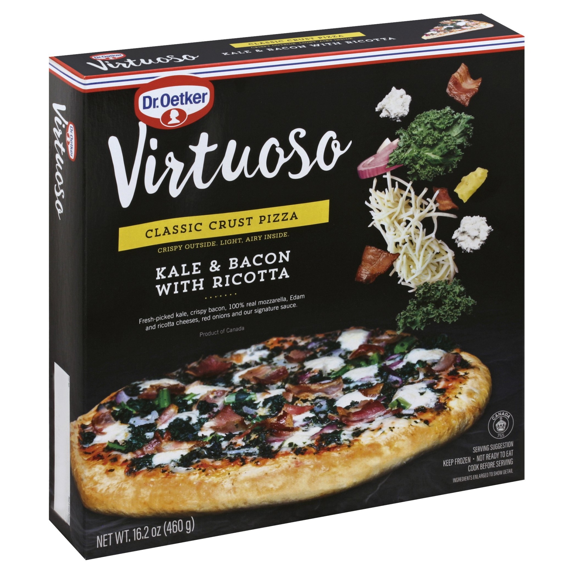 slide 1 of 1, Dr. Oetker Virtuoso Pizza Kale & Bacon With Ricotta, 16.2 oz