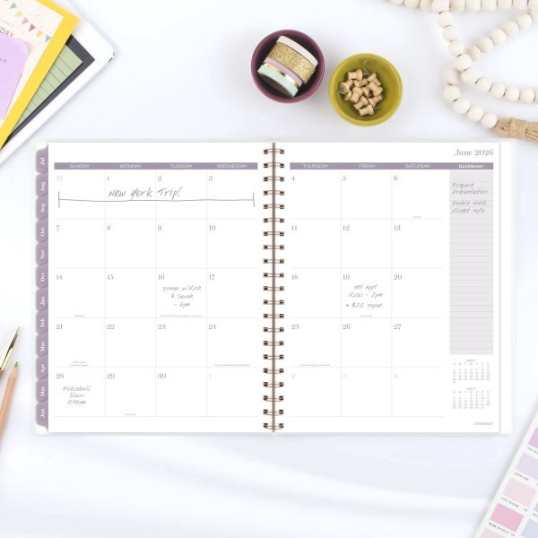slide 3 of 10, Cambridge® Madison Academic 2025-2026 Customizable Weekly Monthly Planner, Large, 8 1/2"" x 11"", 1 ct