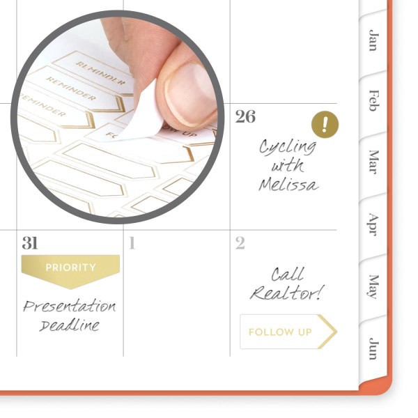 slide 8 of 9, Cambridge® WorkStyle® Balance Academic 2025-2026 Weekly Monthly Planner, Pink Peach, Small, 5 1/2"" x 8 1/2"", 1 ct