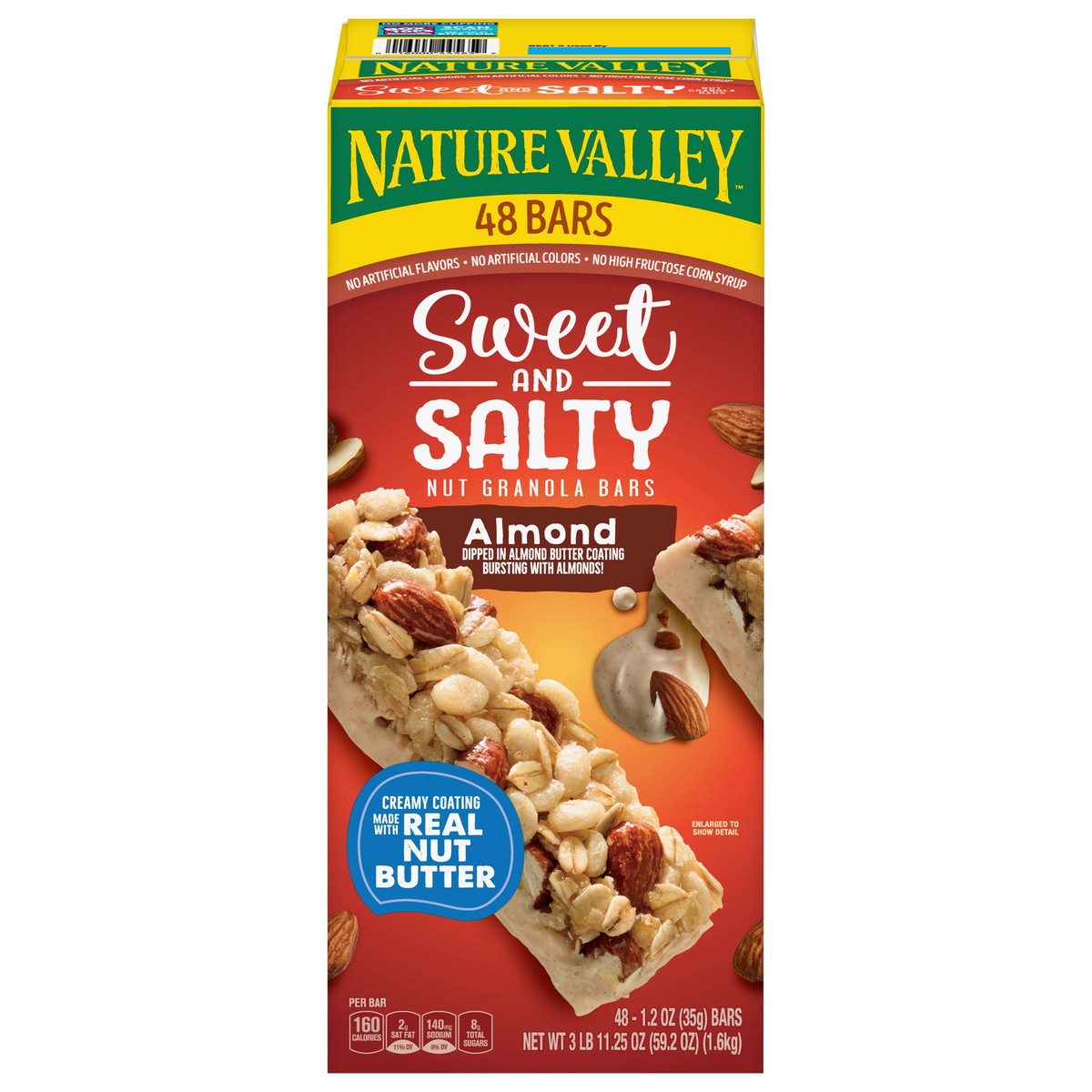 slide 3 of 14, Nature Valley Almond Sweet and Salty Nut Granola Bars, 59.2 oz, 48 ct