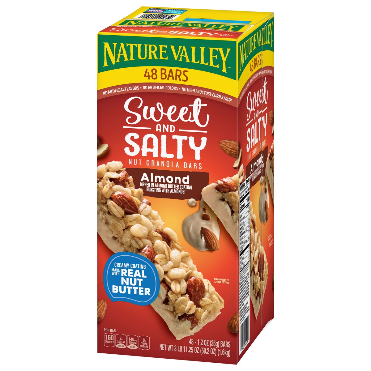 slide 11 of 14, Nature Valley Almond Sweet and Salty Nut Granola Bars, 59.2 oz, 48 ct