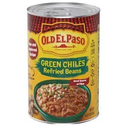 Old El Paso Green Chiles Refried Beans, 16 oz.