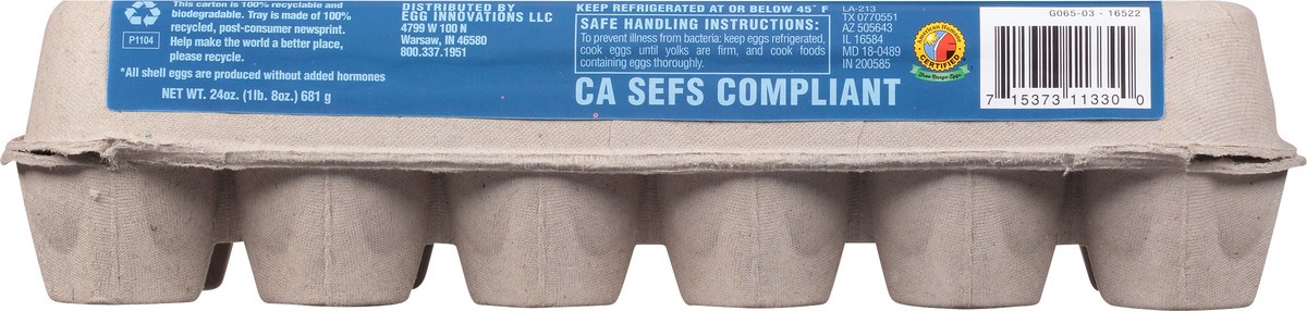 slide 3 of 10, Blue Sky Family Farms Free Range Brown Eggs Large 12 ea, 12 ct