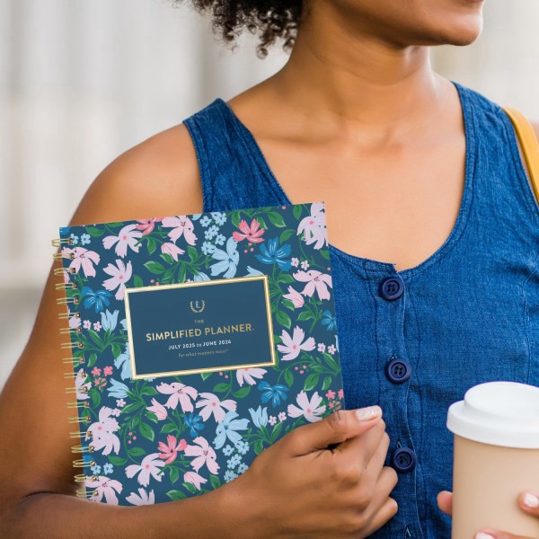 slide 8 of 10, Emily Ley Simplified by Emily Ley for AT-A-GLANCE® Academic 2025-2026 Weekly Monthly Planner, Petite Floral, Large, 8 1/2"" x 11"", 1 ct