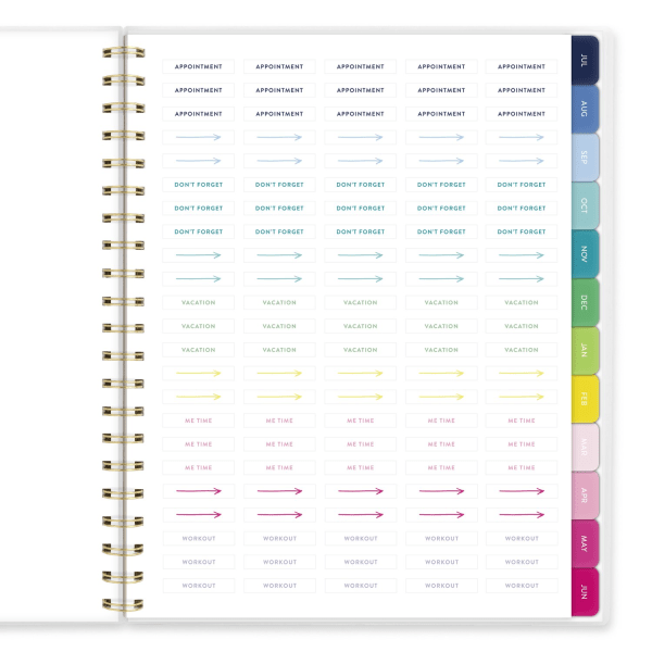 slide 9 of 10, Emily Ley Simplified by Emily Ley for AT-A-GLANCE® Academic 2025-2026 Weekly Monthly Planner, Petite Floral, Large, 8 1/2"" x 11"", 1 ct