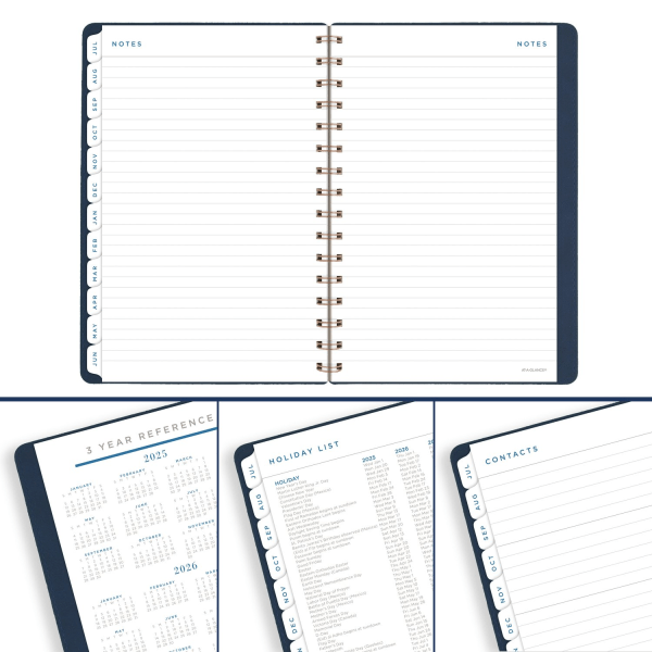 slide 8 of 10, AT-A-GLANCE® Signature Collection Academic 2025-2026 Weekly Monthly Planner, Navy, Small, 5"" x 8"", 1 ct