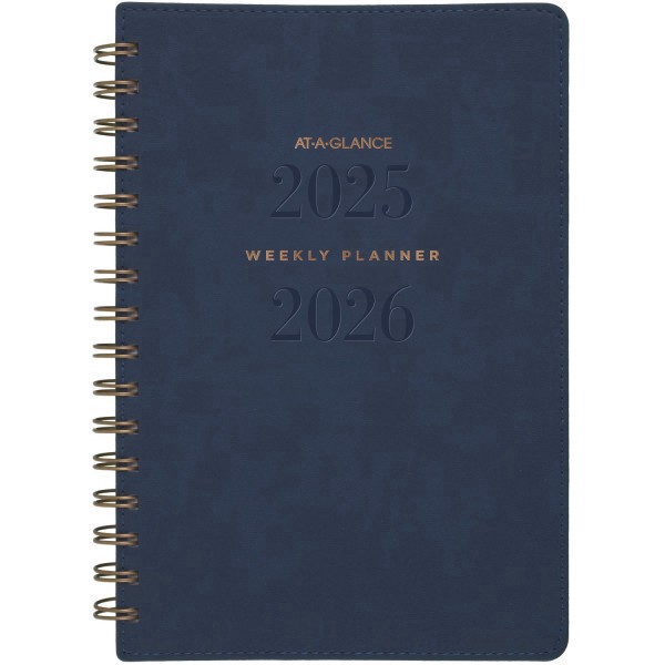 slide 9 of 10, AT-A-GLANCE® Signature Collection Academic 2025-2026 Weekly Monthly Planner, Navy, Small, 5"" x 8"", 1 ct