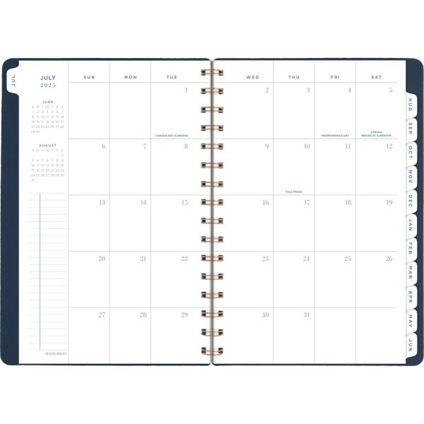 slide 2 of 10, AT-A-GLANCE® Signature Collection Academic 2025-2026 Weekly Monthly Planner, Navy, Small, 5"" x 8"", 1 ct