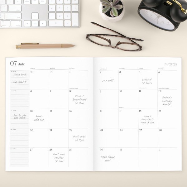 slide 2 of 7, Cambridge® WorkStyle® Academic 2025-2026 Monthly Planner, Future Dusk, Large, 8 1/2"" x 11"", 1 ct
