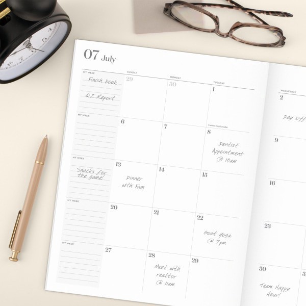 slide 4 of 7, Cambridge® WorkStyle® Academic 2025-2026 Monthly Planner, Future Dusk, Large, 8 1/2"" x 11"", 1 ct