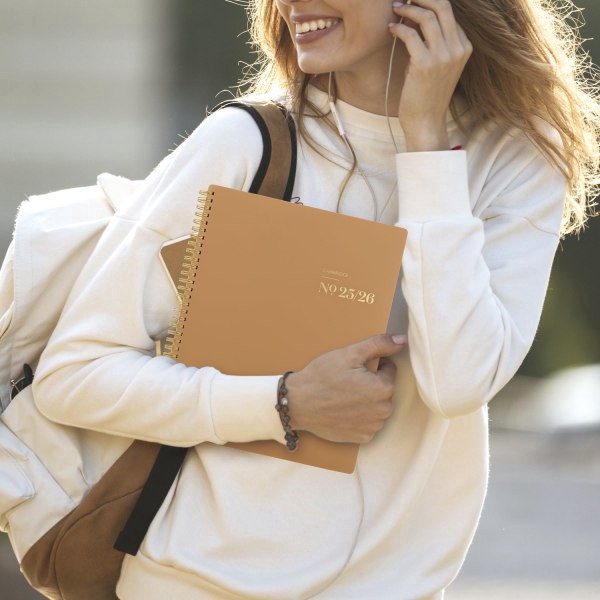 slide 8 of 9, Cambridge® WorkStyle® Focus Academic 2025-2026 Weekly Monthly Planner, Sunbaked Clay, Large, 8 1/2"" x 11"", 1 ct