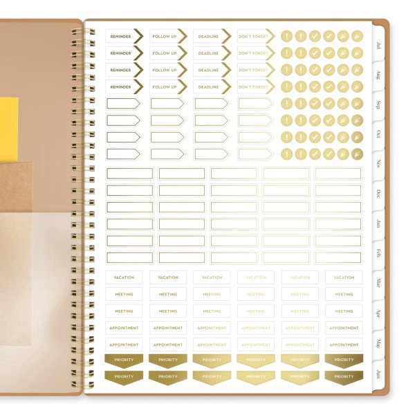 slide 2 of 9, Cambridge® WorkStyle® Focus Academic 2025-2026 Weekly Monthly Planner, Sunbaked Clay, Large, 8 1/2"" x 11"", 1 ct