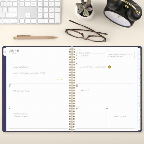 slide 3 of 9, Cambridge® WorkStyle® Classic Academic 2025-2026 Weekly Monthly Planner, Future Dusk, Large, 8 1/2"" x 11"", 1 ct