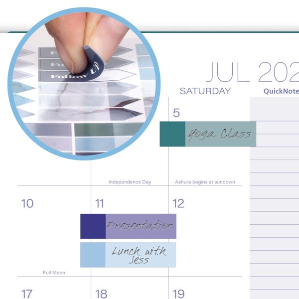 slide 9 of 10, Cambridge® Aqueous Academic 2025-2026 Weekly Monthly Planner, Small, 5 1/2"" x 8 1/2"", 1 ct